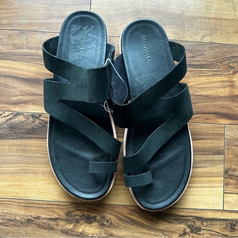 Merrell Juno Black wrap Strappy Sandals 11 - Picture 4 of 5